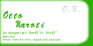otto maroti business card